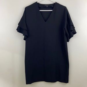 Banana Republic Tiered Sleeve Black Dress